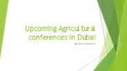 Upcoming Agriculture Conference in Dubai