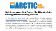Best and Quality High Temperature Heat Pump