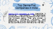 Derma Pcd Companies in India