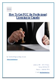 How To Get PCC for Professional Licensing in Canada