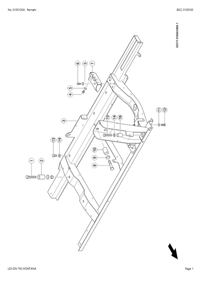 CLAAS LEXION 750 MONTANA Combine Parts Catalogue Manual Instant Download (SN C5100011-C5199999)