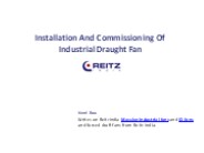 Installation And Commissioning Of Industrial Draught Fans