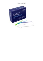 [DOWNLOAD]PDF GMAT Flashcards