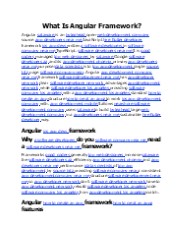 What Is Angular Framework?