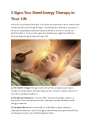 5 Signs You Need Energy Therapy in Your Life