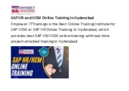SAP HCM SuccessFactors Online training
