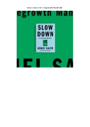 DOWNLOAD Slow Down: The Degrowth Manifesto