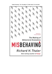 READ Misbehaving: The Making of Behavioral Economics