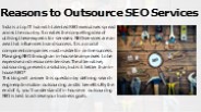 Reasons to Outsource SEO Services