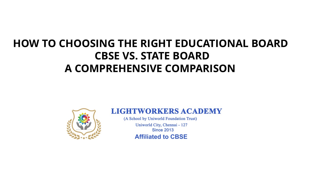 How to Choosing the Right Educational Board  - CBSE vs State Board