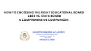 How to Choosing the Right Educational Board  - CBSE vs State Board