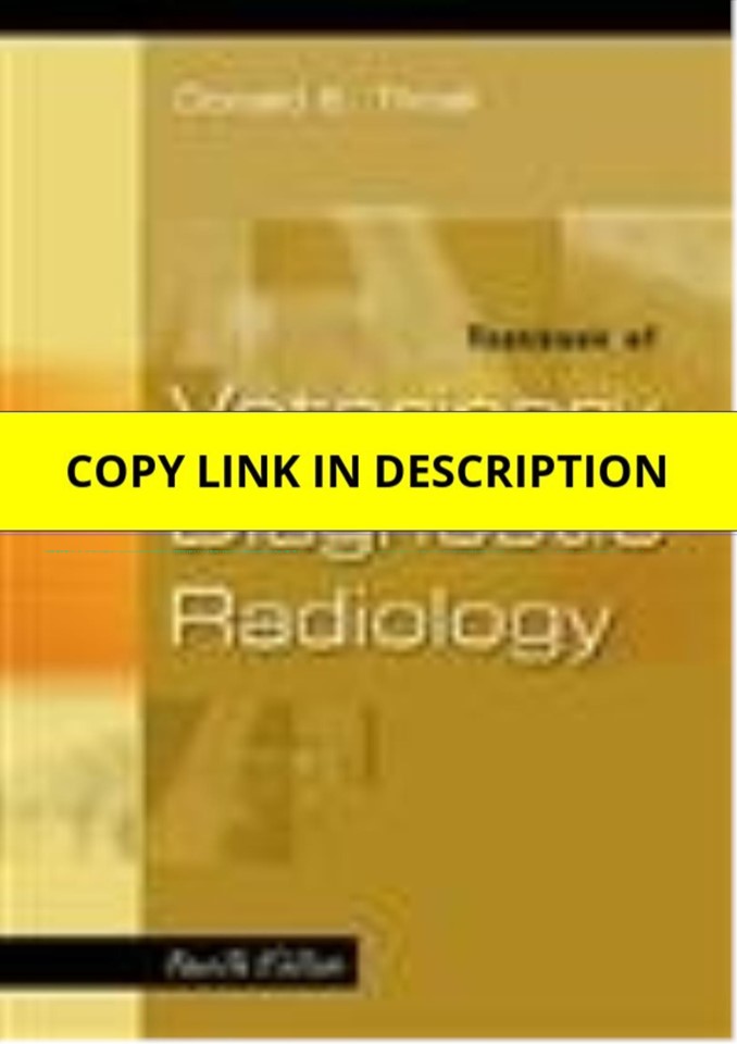 [PDF] Textbook of Veterinary Diagnostic Radiology 4th Edition Ipad