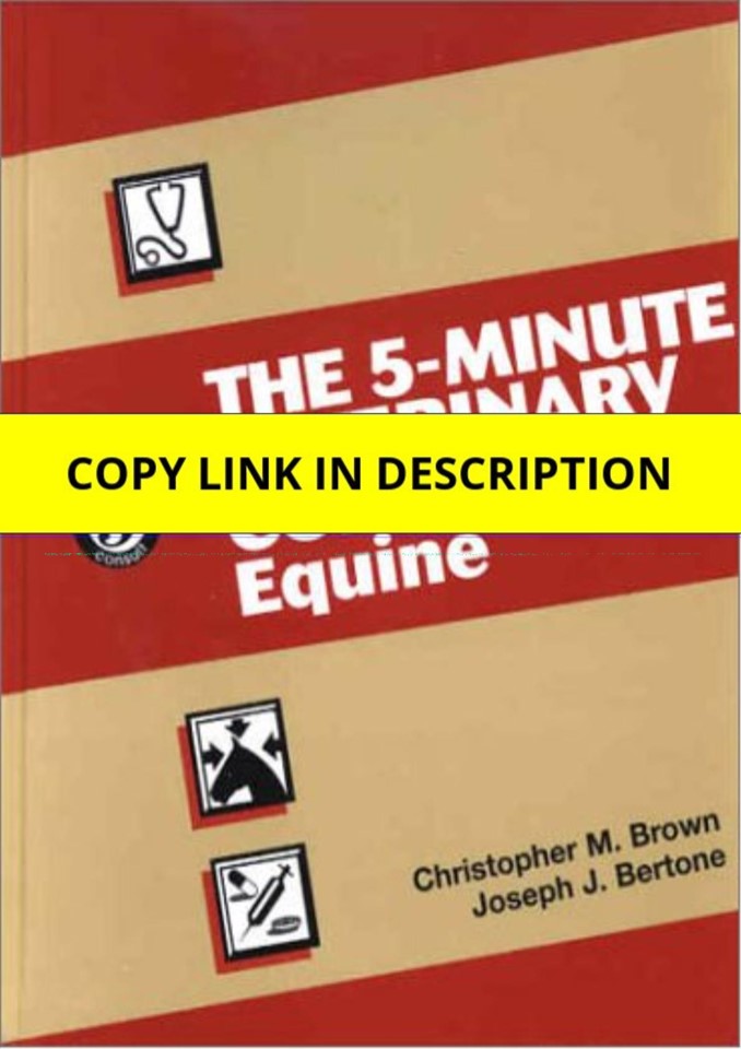 PDF The 5-Minute Veterinary Consult: Equine Kindle