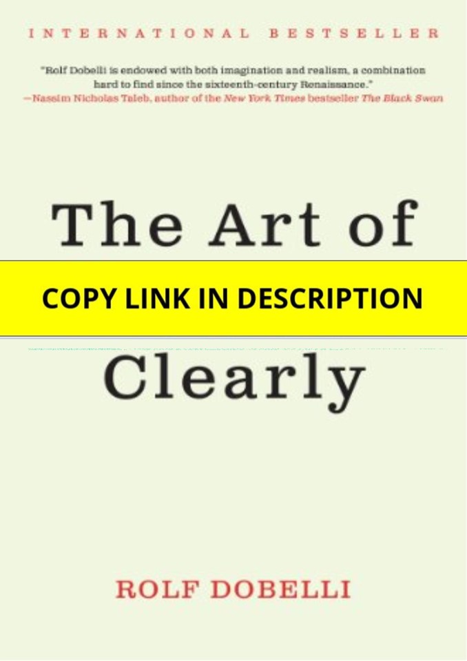 Download The Art of Thinking Clearly Kindle Edition Ipad