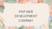 Top PHP Web App Development Company