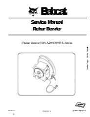 Bobcat Rebar Bender Service Repair Manual Instant Download
