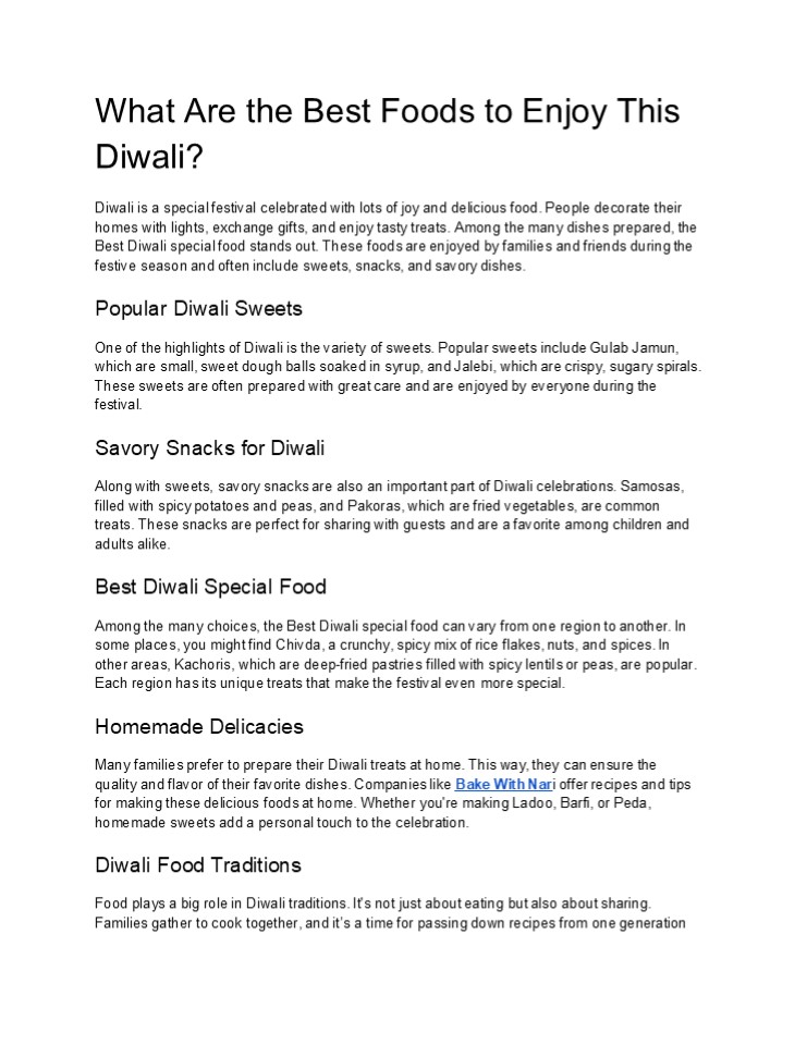 What Are the Best Foods to Enjoy This Diwali?