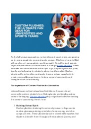 Custom Plushies: The Ultimate Fan Gear for Universities and Sports Teams (1)