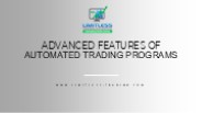 Advanced Features of Automated Trading Programs (1)