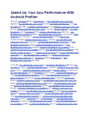 Speed Up Your App Performance With Android Profiler