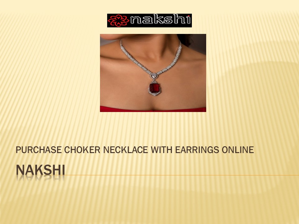 Purchase Choker Necklace with Elegant Earrings Online