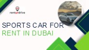 Sports Car Rent Dubai