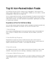 Top 10 Iron-Packed Indian Foods