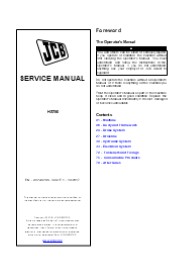 JCB HS750 Transmission Service Repair Manual Instant Download