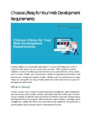 Choose Liferay for Your Web Development Requirements