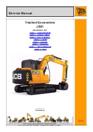 JCB JS81 Tracked Excavator Service Repair Manual Instant Download