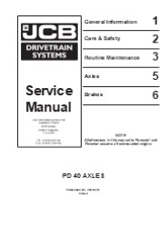 JCB PD40 Axles Service Repair Manual Instant Download