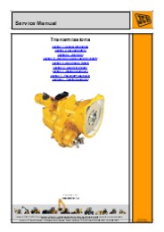 JCB TRANSMISSION Service Repair Manual Instant Download