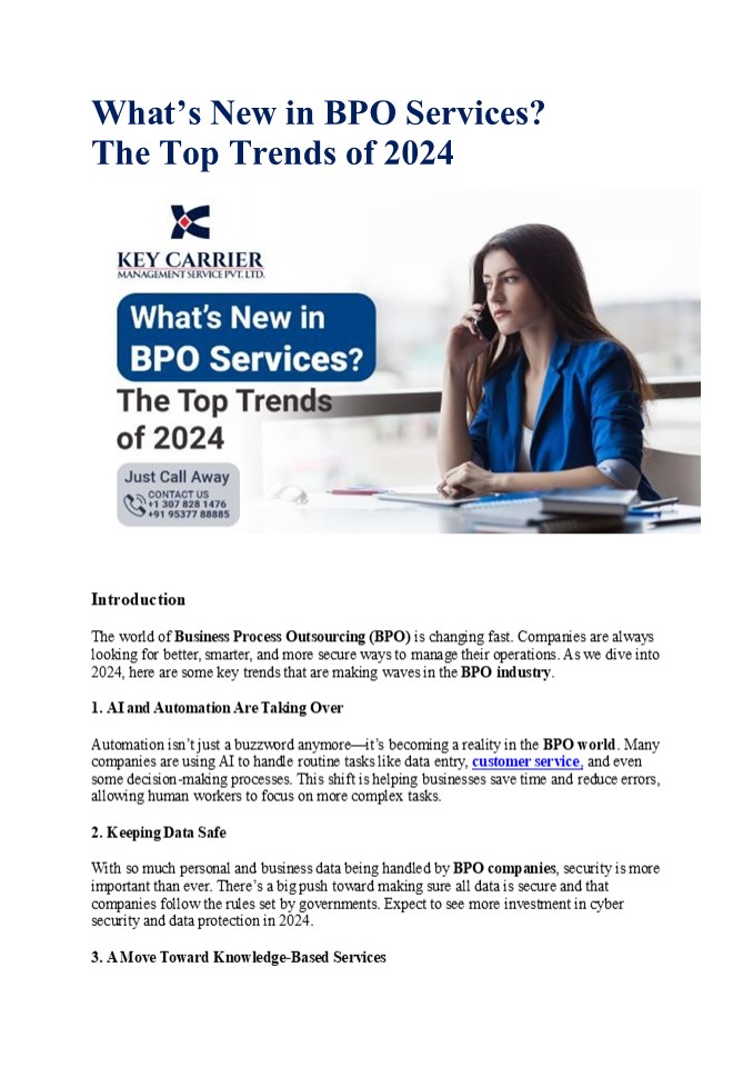 What’s New in BPO Services? The Top Trends of 2024