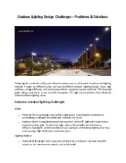 Outdoor Lighting Design Challenges – Problems & Solutions