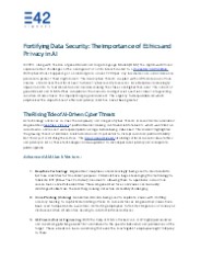 Importance of Ethics and Privacy in AI