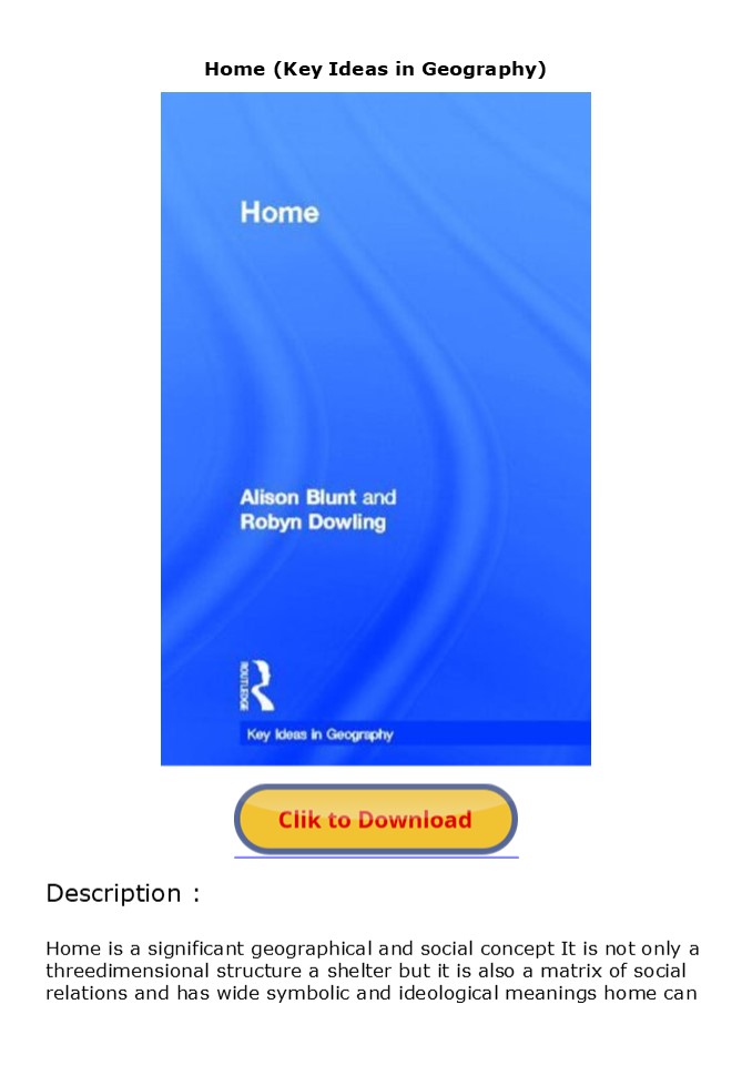DOWNLOAD Home (Key Ideas in Geography)