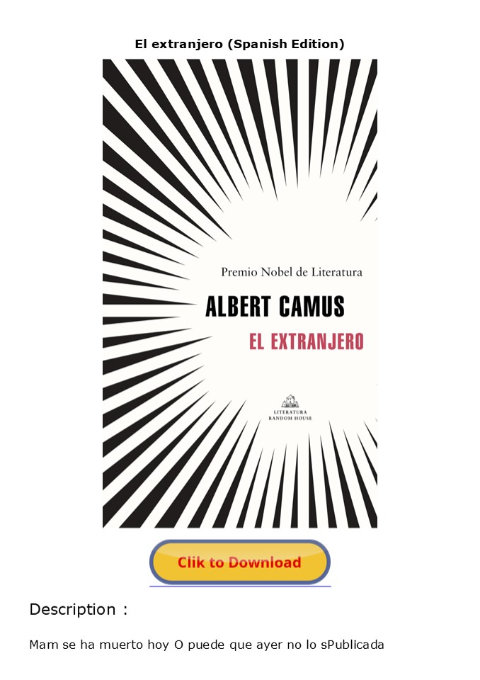 DOWNLOAD El extranjero (Spanish Edition)
