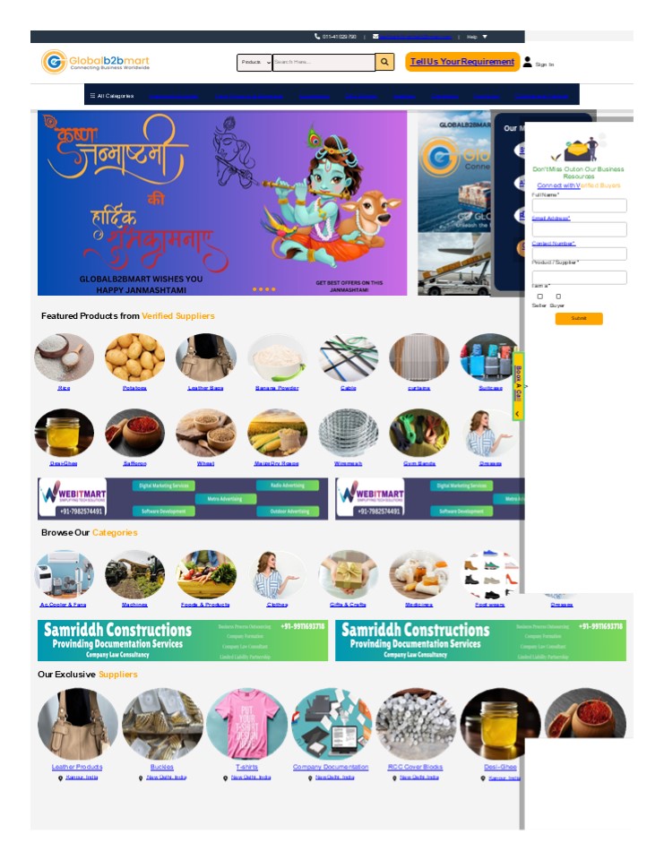Best b2b portal in India | globalb2bmart