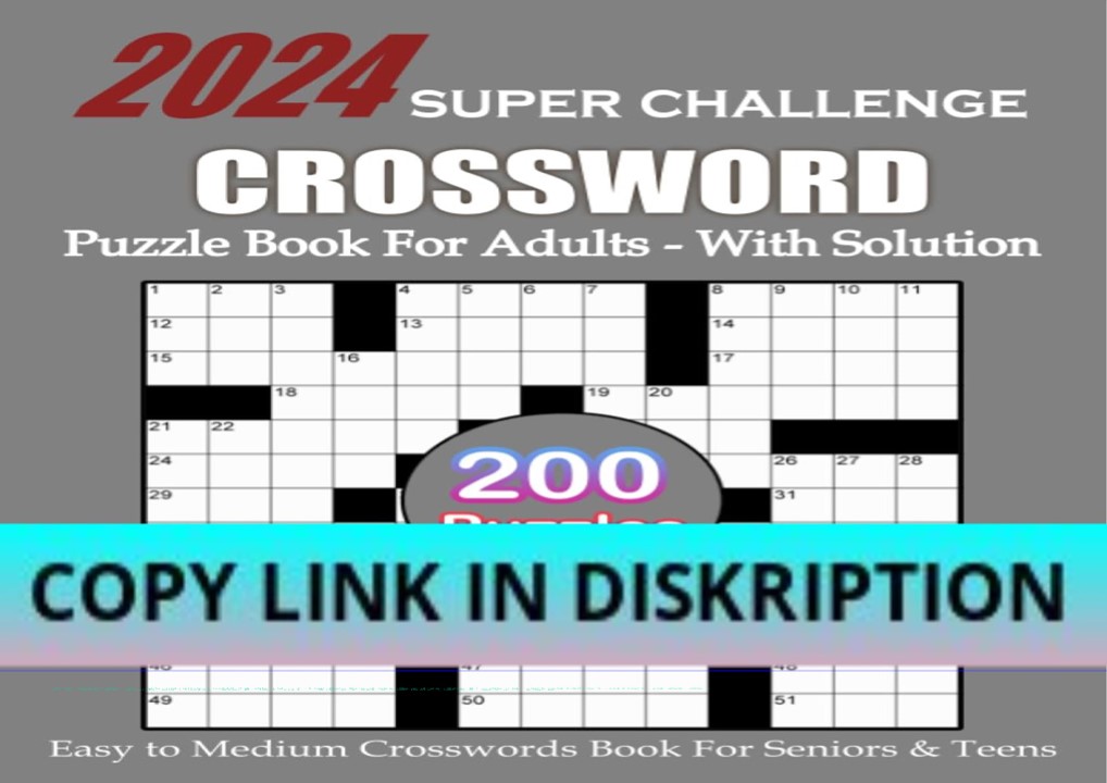 get [PDF] DOWNLOAD Supper Challenge Crossword Puzzle 2024