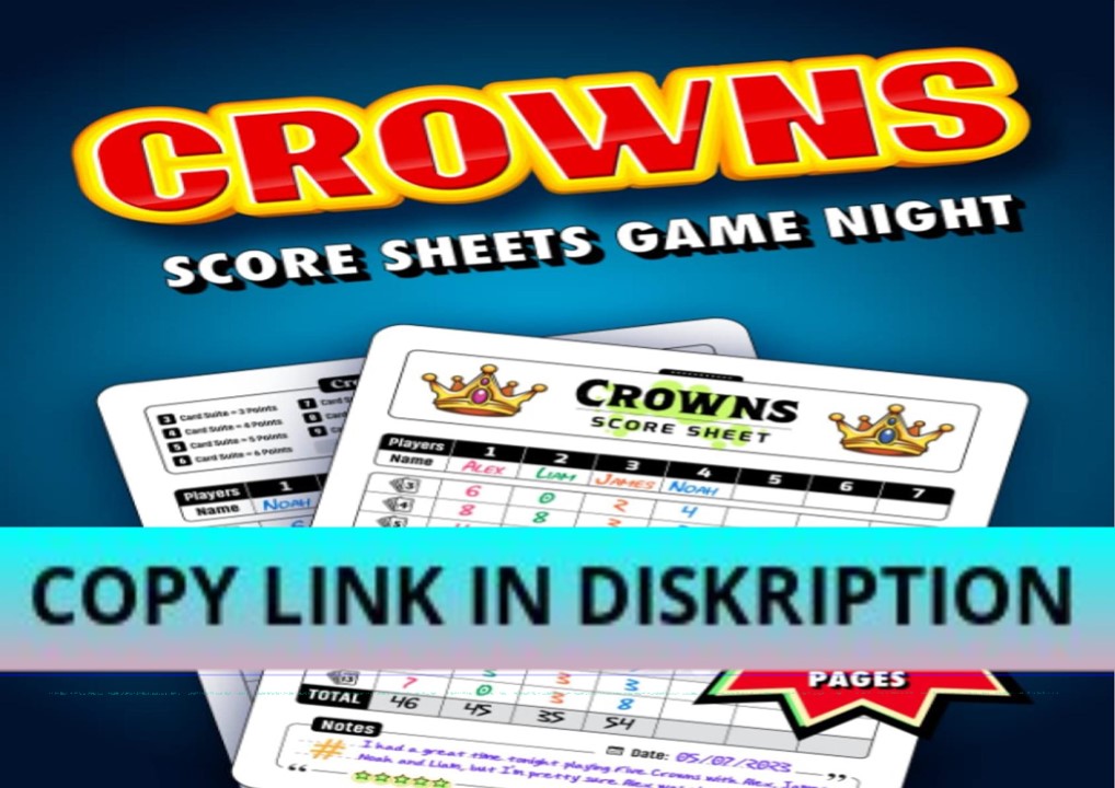 PDF Read Online Crowns Score Sheets Game Night: 150 Large Pa