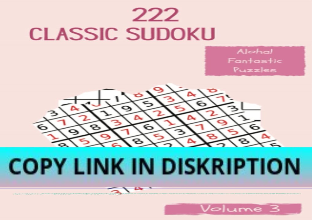 PDF KINDLE DOWNLOAD Aloha! 222 Fantastic Classic Sudoku Puzz