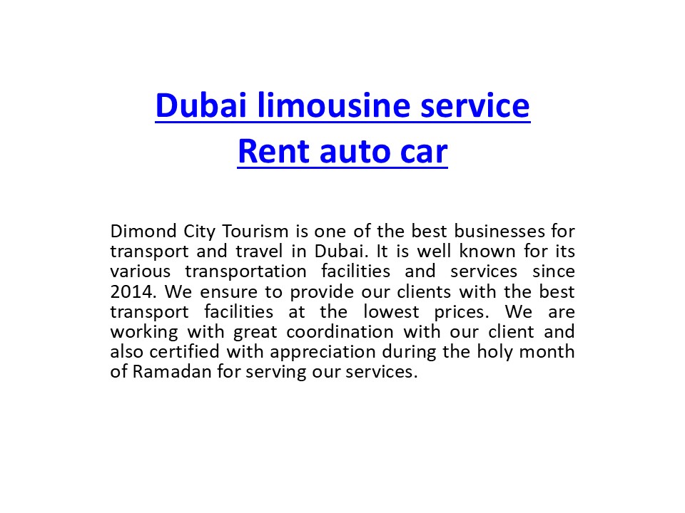 Chauffeur Service Dubai