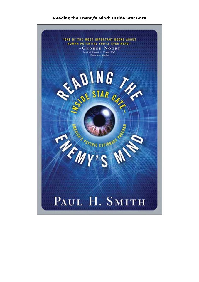 PDF Reading the Enemy's Mind: Inside Star Gate