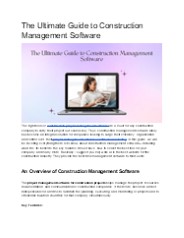 The Ultimate Guide to Construction Management Software