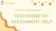Trigonometry Assignment Help | Myassignmentpro