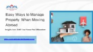 Easy Ways to Manage Property When Moving Abroad