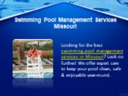 Swimming Pool Management Services Missouri