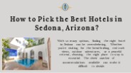 Top Hotels in Sedona, Arizona