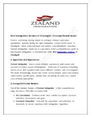 Best Immigration Services in Chandigarh