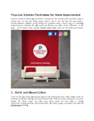 Exterior Paint Ideas for Home Improvement